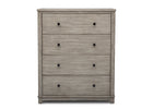 Rustic White (119) 2-Monterey 4 Drawer Chest with Interlocking Drawers
