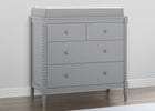 Grey (026) 15-Saint 4 Drawer Dresser with Changing Top