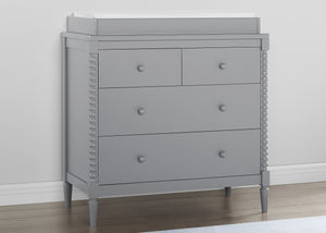 Grey (026) 17-Saint 4 Drawer Dresser with Changing Top