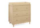 Natural Sandstone (1544) 10-William 3 Drawer Dresser with Changing Top and Interlocking Drawers