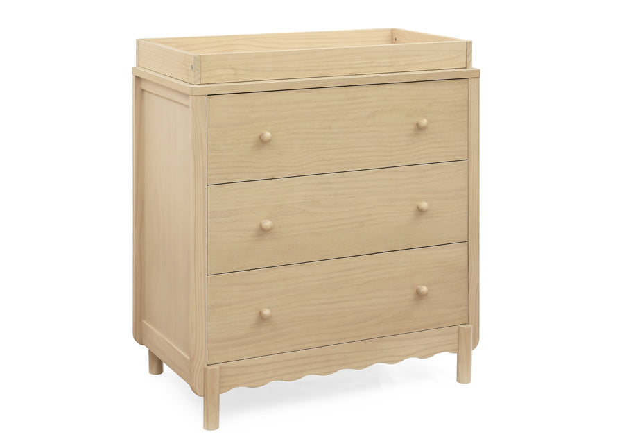 Natural Sandstone (1544) 10-William 3 Drawer Dresser with Changing Top and Interlocking Drawers