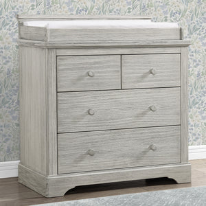 Rustic Mist (1373) 35-Paloma 4 Drawer Dresser with Changing Top and Interlocking Drawers