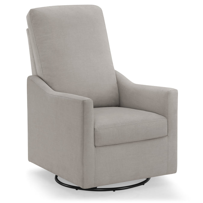 Gray swivel chair on a white background 20-Andie Nursery Glider Swivel Chair with LiveSmart Fabric
