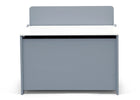 Gray office desk with a partition on a white background 6-GapKids Toy Box