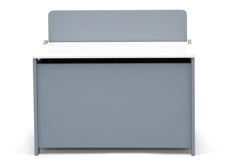 Gray office desk with a partition on a white background 6-GapKids Toy Box