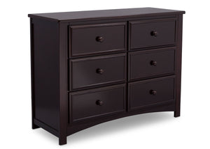 Dark Chocolate (207) 10-Summit 6 Drawer Dresser with Interlocking Drawers