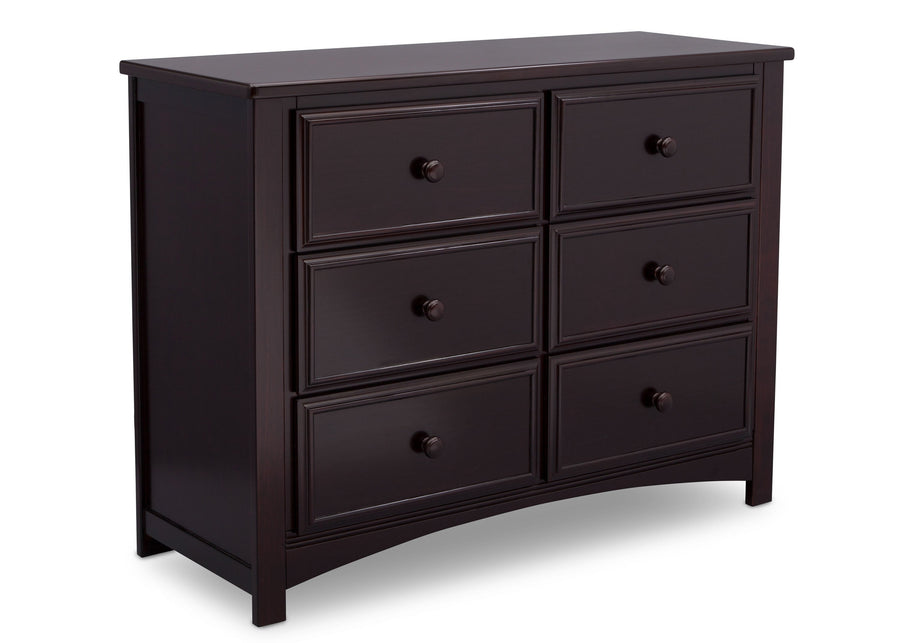 Dark Chocolate (207) 8-Summit 6 Drawer Dresser with Interlocking Drawers