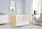 Natural with Bianca White (1512) 29-Sonny 4-in-1 Convertible Crib