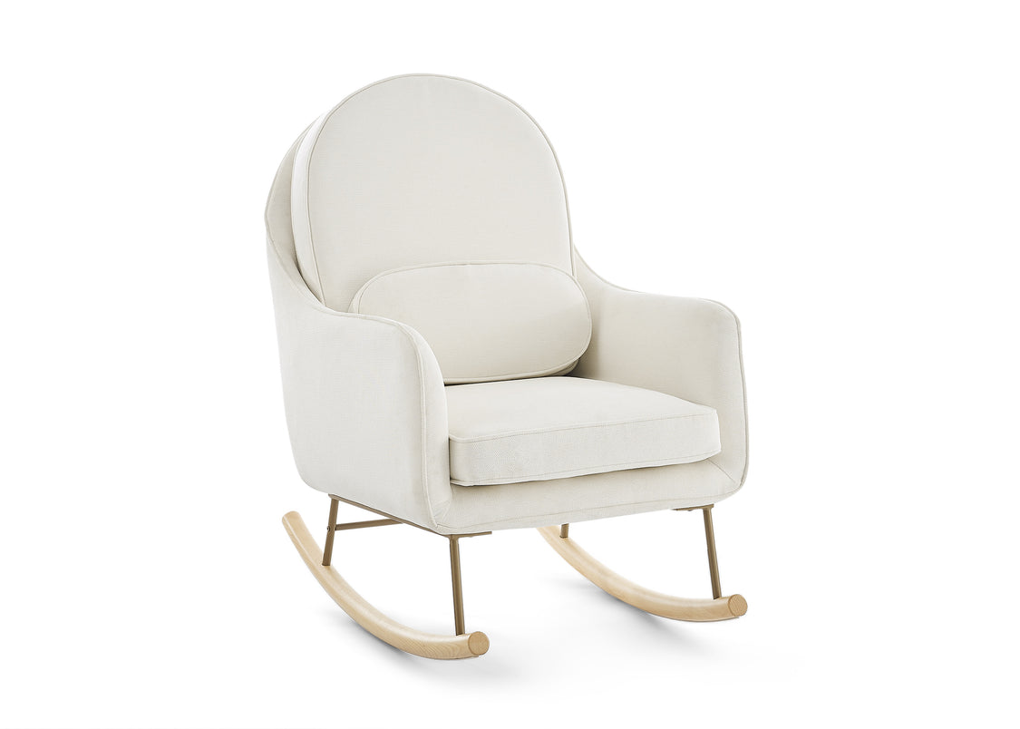 White rocking chair on a white background
