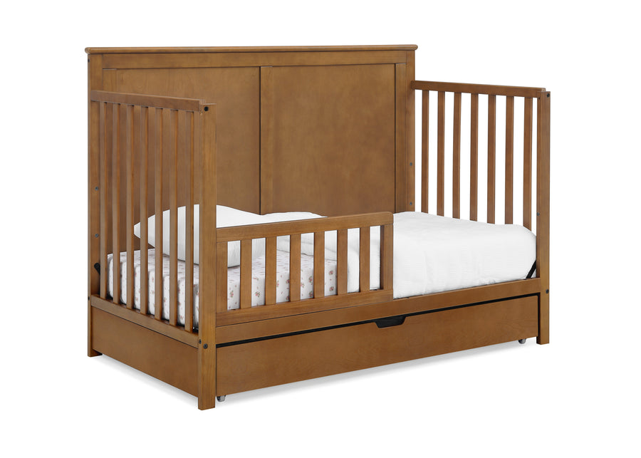 Chestnut (836) 53-Logan 6-in-1 Convertible Crib with Underdrawer