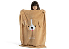 Tan Dog (1239) 3-Personalized Sherpa Throw Blanket for Kids