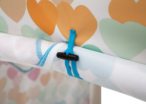 Hearts (3014) 15-Bed Tent - Curtain Set for Twin Loft or Bunk Bed (Bed Sold Separately)