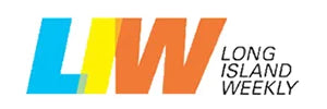 The logo for Long Island Weekly, featuring the letters 'L', 'I', and 'W' in blue, yellow, and orange, with the words 'LONG ISLAND WEEKLY' in black text.