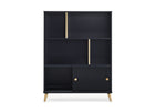 Midnight Grey with Natural (1372) 3-Hudson Bookcase