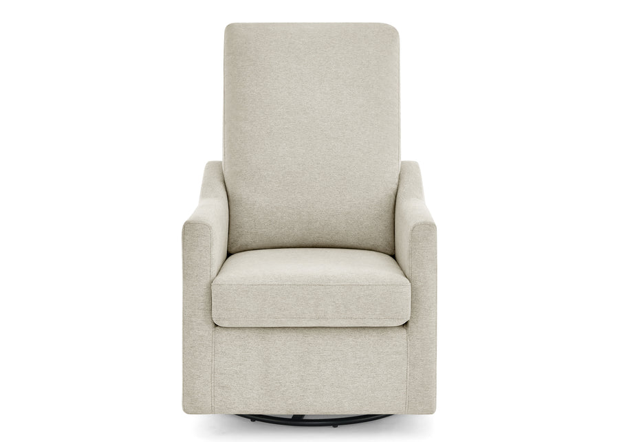 Beige armchair on a white background 25-Andie Nursery Glider Swivel Chair with LiveSmart Fabric