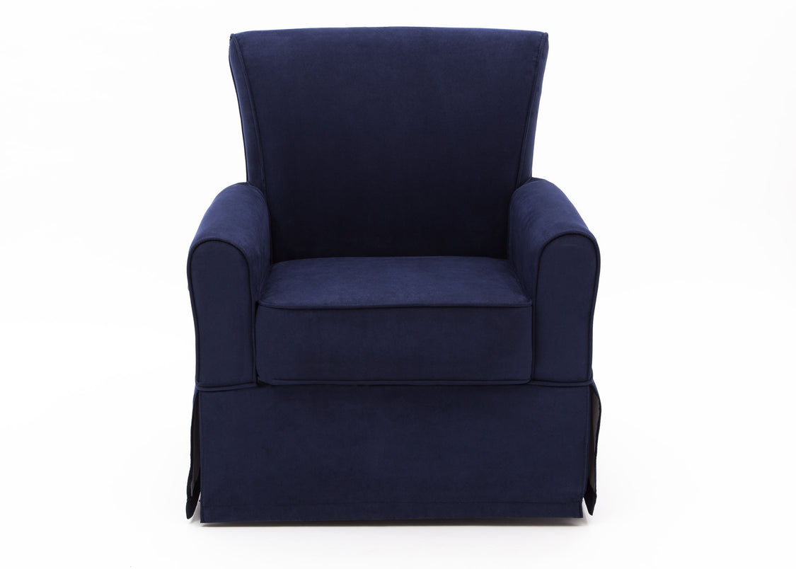Navy blue armchair on a white background