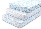 Blue Botanicals (3035) 3-100% Organic Cotton Fitted Crib Sheets - 3 Pack