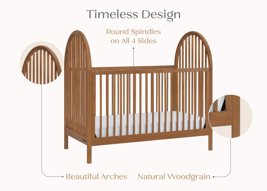 Chestnut (836) 18-Cannon 4-in-1 Convertible Crib