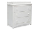 Bianca White (130) 3-Perry 3 Drawer Dresser with Changing Top and Interlocking Drawers