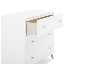 Bianca White with Natural (123) 5-Jordan 3 Drawer Dresser