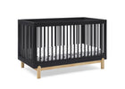 Midnight Grey with Natural (1372) 26-Poppy 4-in-1 Convertible Crib