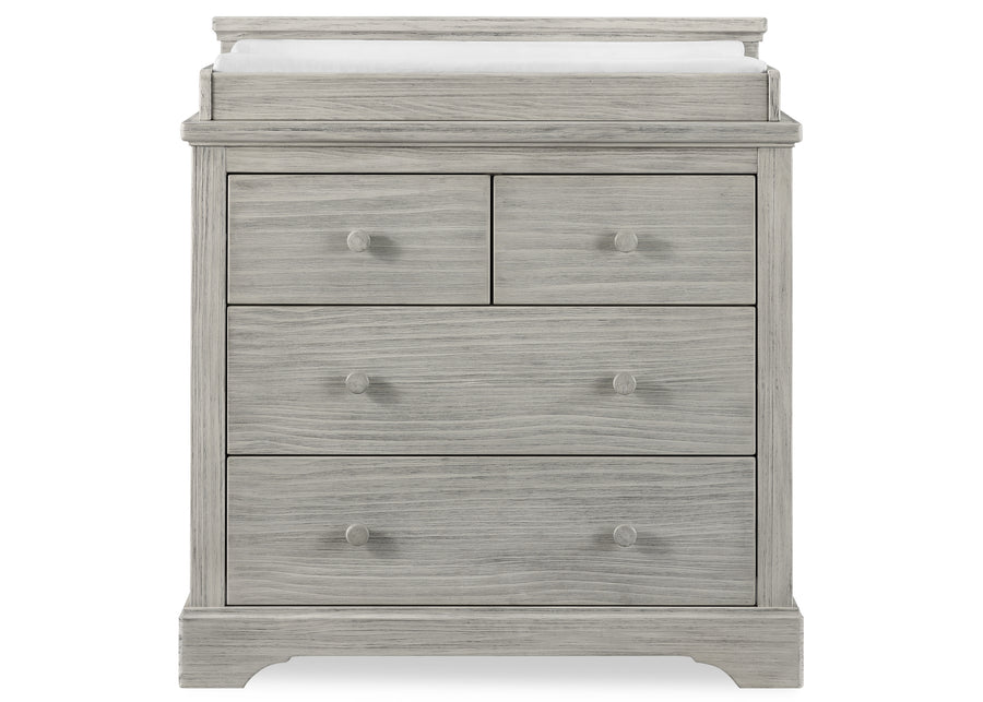 Rustic Mist (1373) 6-Paloma 4 Drawer Dresser with Changing Top and Interlocking Drawers