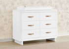Bianca White (130) 6-babyGap Skye 6 Drawer Dresser with Interlocking Drawers