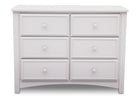 Bianca White (130) 2-Summit 6 Drawer Dresser with Interlocking Drawers