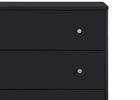 Midnight Grey with Natural (1372) 12-Jordan 3 Drawer Dresser with Interlocking Drawers