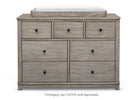 Rustic White (119) 2-Monterey 7 Drawer Dresser with Interlocking Drawers