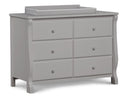 Grey (026) 5-Canton / Eclipse 6 Drawer Dresser with Interlocking Drawers