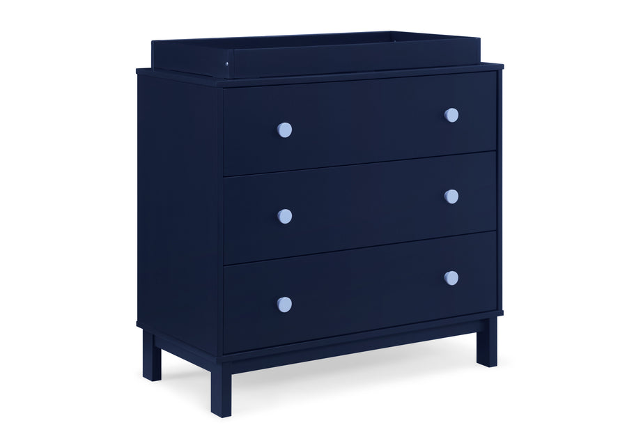 Navy with Light Blue (1476) 6-babyGap Legacy 3 Drawer Dresser with Interlocking Drawers