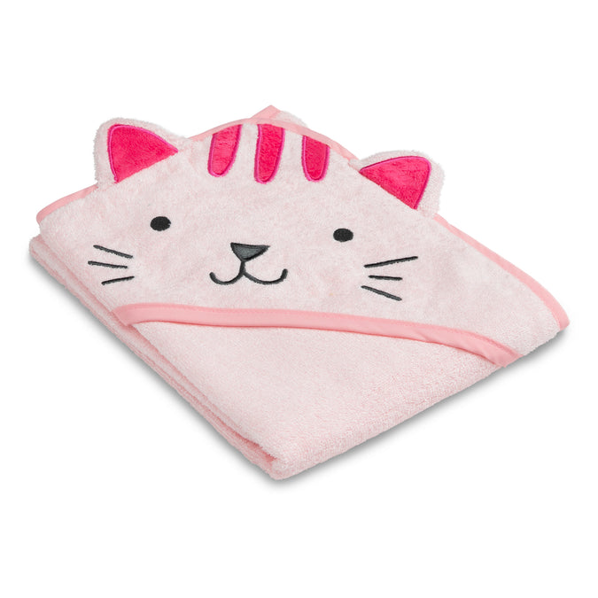 DCB: Pink Cat (1261) 26-Baby Hooded Bath Towel