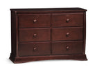 Black Cherry Espresso (607) 6-Bentley 6 Drawer Dresser with Interlocking Drawers