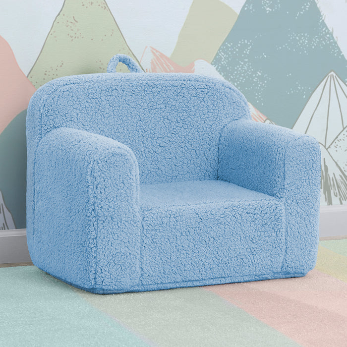Powder Blue (1291) 0-Cozee Sherpa Chair for Kids