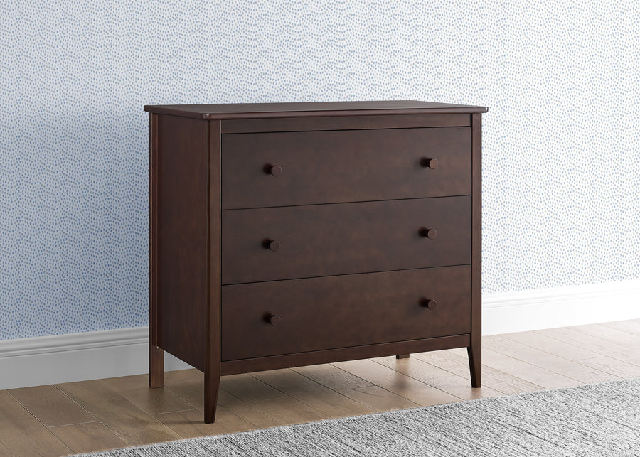 Walnut Espresso (1324) 6-Casey 3 Drawer Dresser