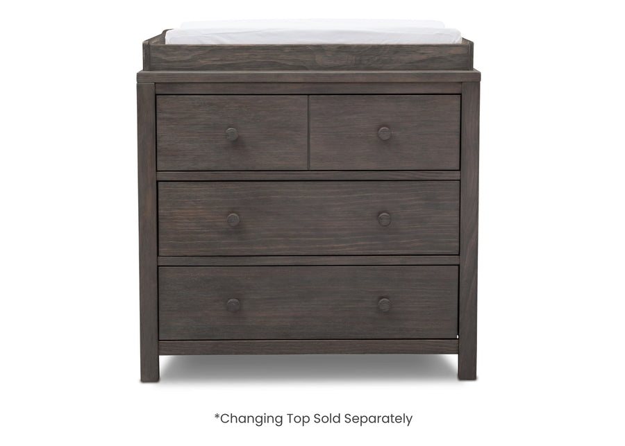 Rustic Grey (084) 3-Cambridge 3 Drawer Dresser with Interlocking Drawers