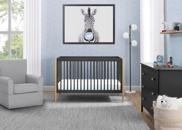 Casey 6-in-1 Convertible CribCharcoal Grey with Natural (1410)