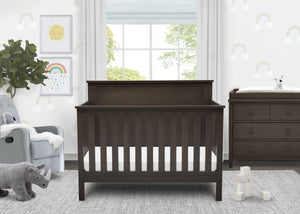 Textured Cocoa (1350) 2-Middleton 4-in-1 Convertible Baby Crib