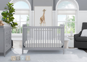 Grey (026) 0-Saint 4-in-1 Convertible Crib