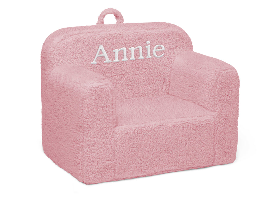 Pink Sherpa (5032) 26-Personalized Cozee Sherpa Chair for Kids
