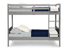 Grey (026) 3-Convertible Twin Bunk Bed with Ladder and Guardrails