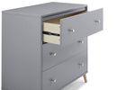 Grey with Natural (1359) 4-Jordan 3 Drawer Dresser with Interlocking Drawers