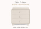 Soft Beige (1560) 6-Ari 3 Drawer Dresser with Changing Top