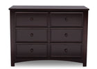 Dark Chocolate (207) 7-Summit 6 Drawer Dresser with Interlocking Drawers