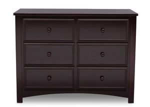 Dark Chocolate (207) 9-Summit 6 Drawer Dresser with Interlocking Drawers