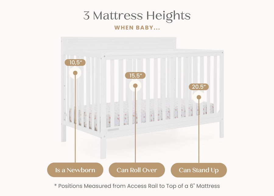 Bianca White (130) 21-Isabelle 6-in-1 Convertible Crib