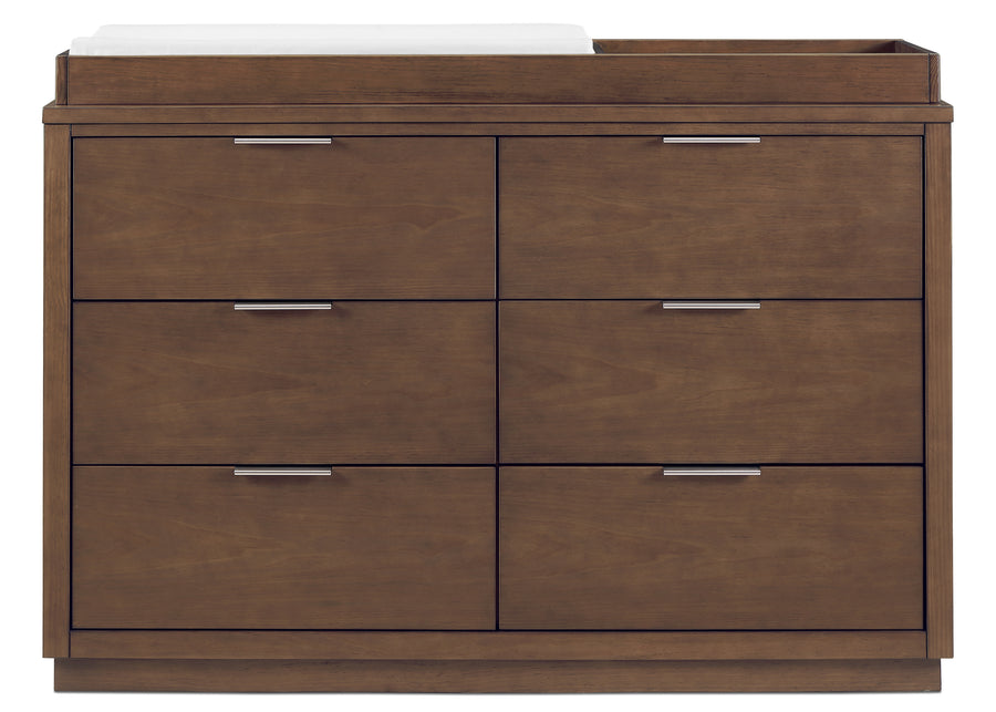 Teak Brown (1526) 22-Forever 6 Drawer Dresser with Interlocking Drawers - Naturals Collection