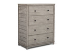 Rustic White (119) 3-Monterey 4 Drawer Chest with Interlocking Drawers