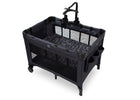 Black baby crib with wheels on a white background 19-babyGap Deluxe Play Yard